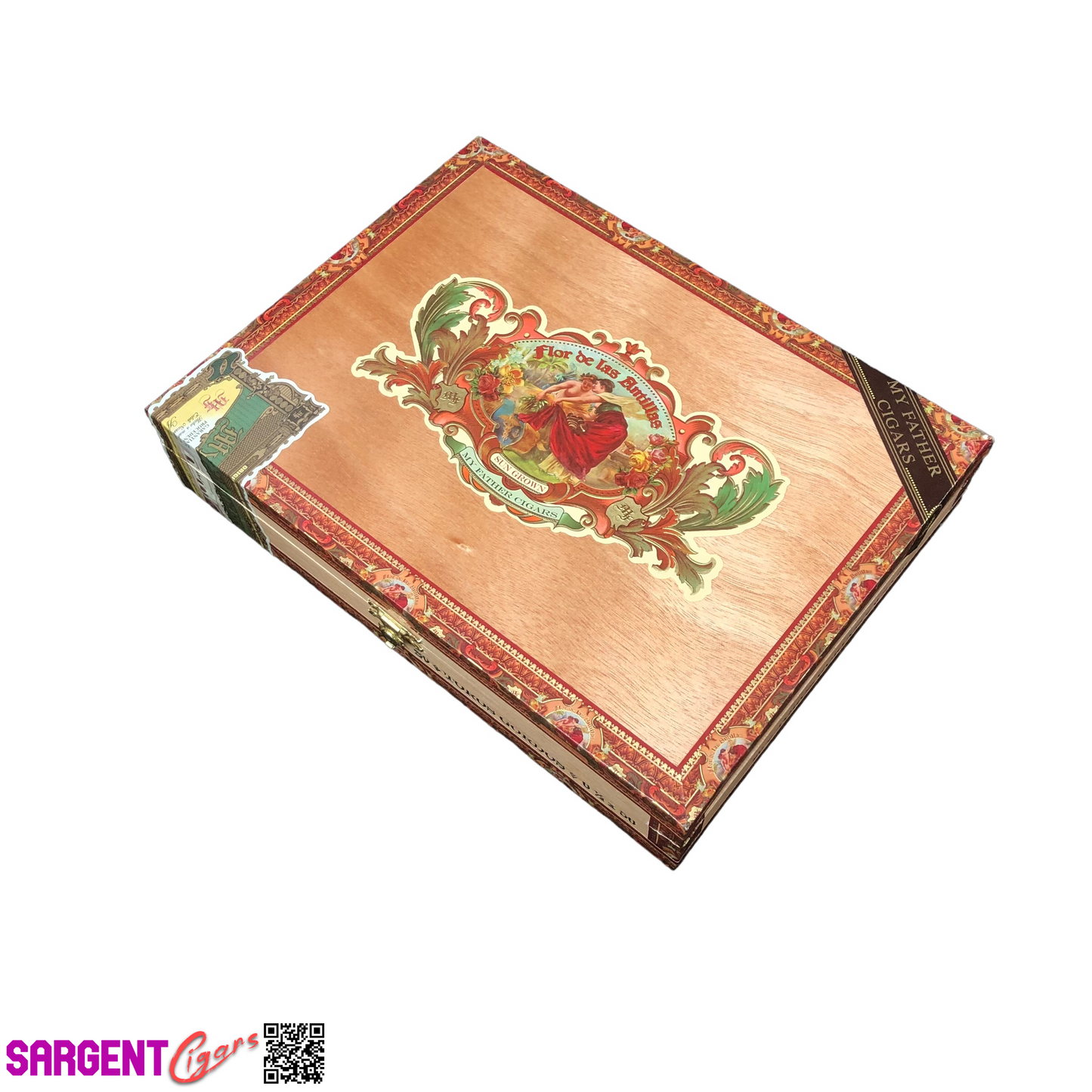 Flor De Las Antillas Toro Gordo Empty Wooden Cigar Box 9.75x7.5x2