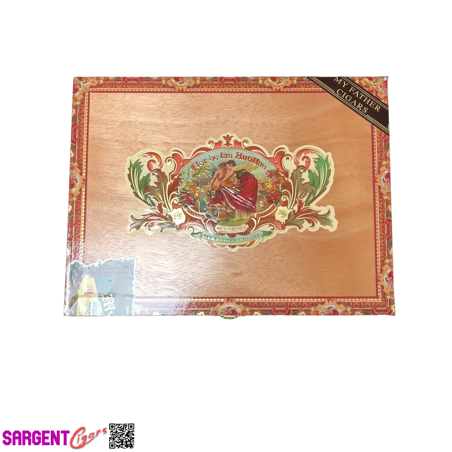 Flor De Las Antillas Toro Gordo Empty Wooden Cigar Box 9.75x7.5x2