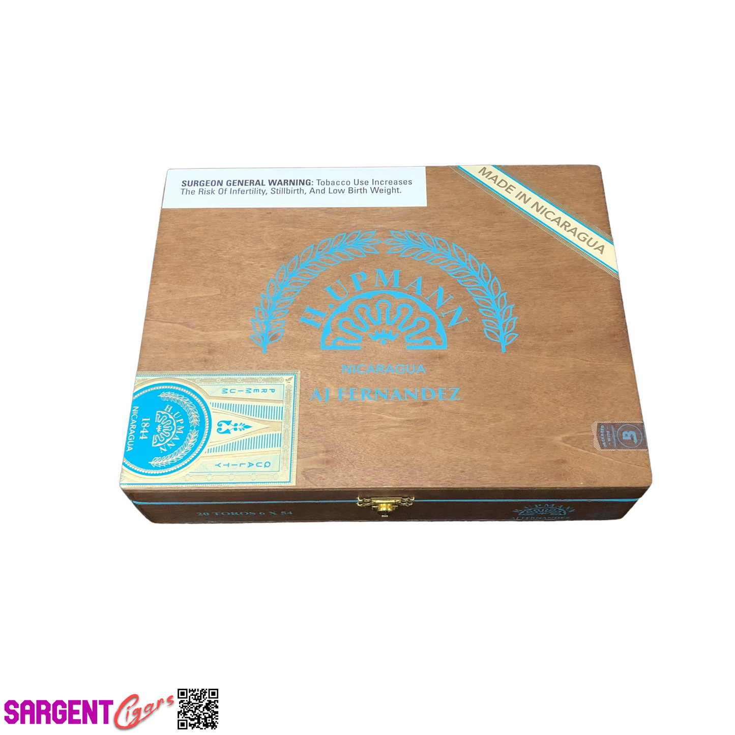 H Upmann Nicaragua Toro Empty Wooden Cigar Box 9.5x7.25x2