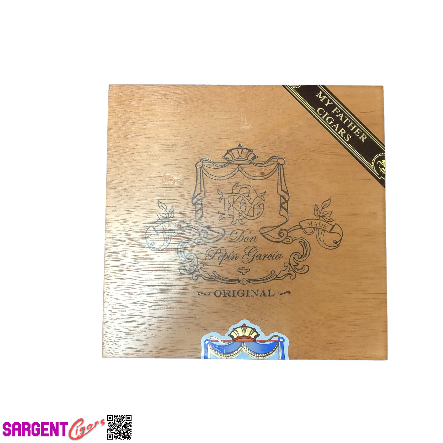 Don Pepin Garcia Toro Gordo Empty Wooden Cigar Box 7x7x3