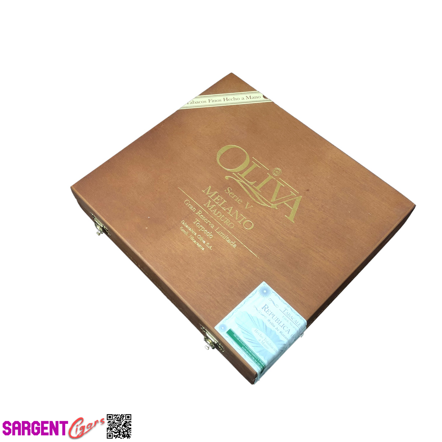 Oliva Serie V Melanio Torpedo Empty Wooden Cigar Box 9x8x1.5