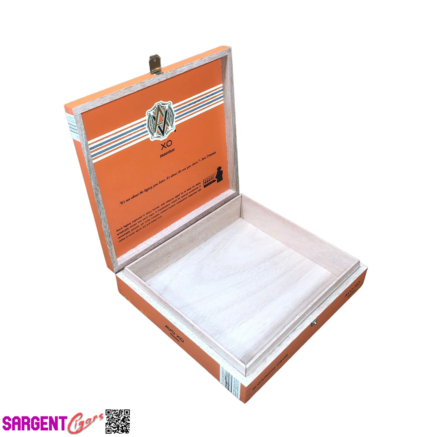 Avo Xo Churchill Empty Wooden Cigar Box 8.5x8x1.75 (1)