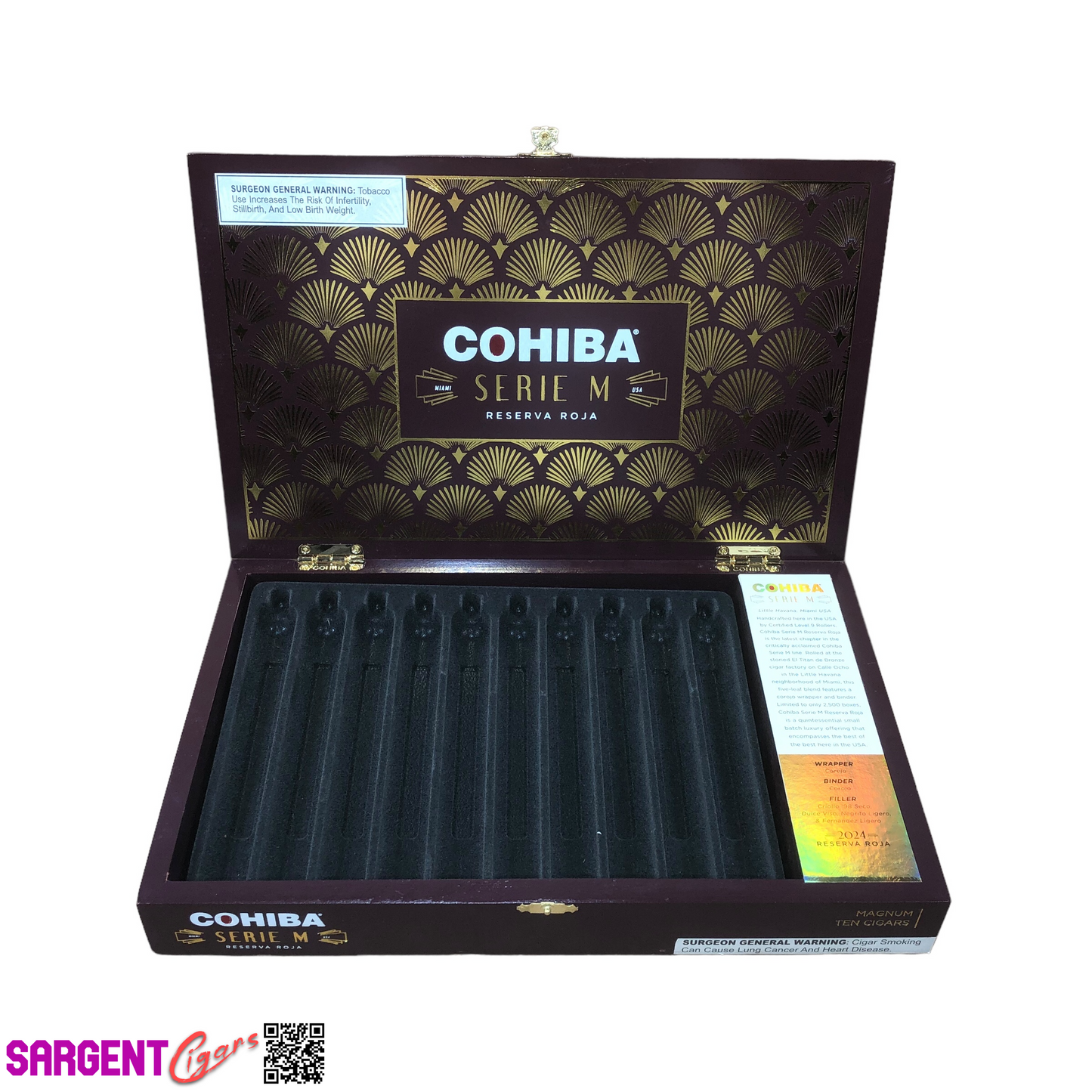 Cohiba Serie M Magnum Empty Wooden Cigar Box 13.25x8.5x2