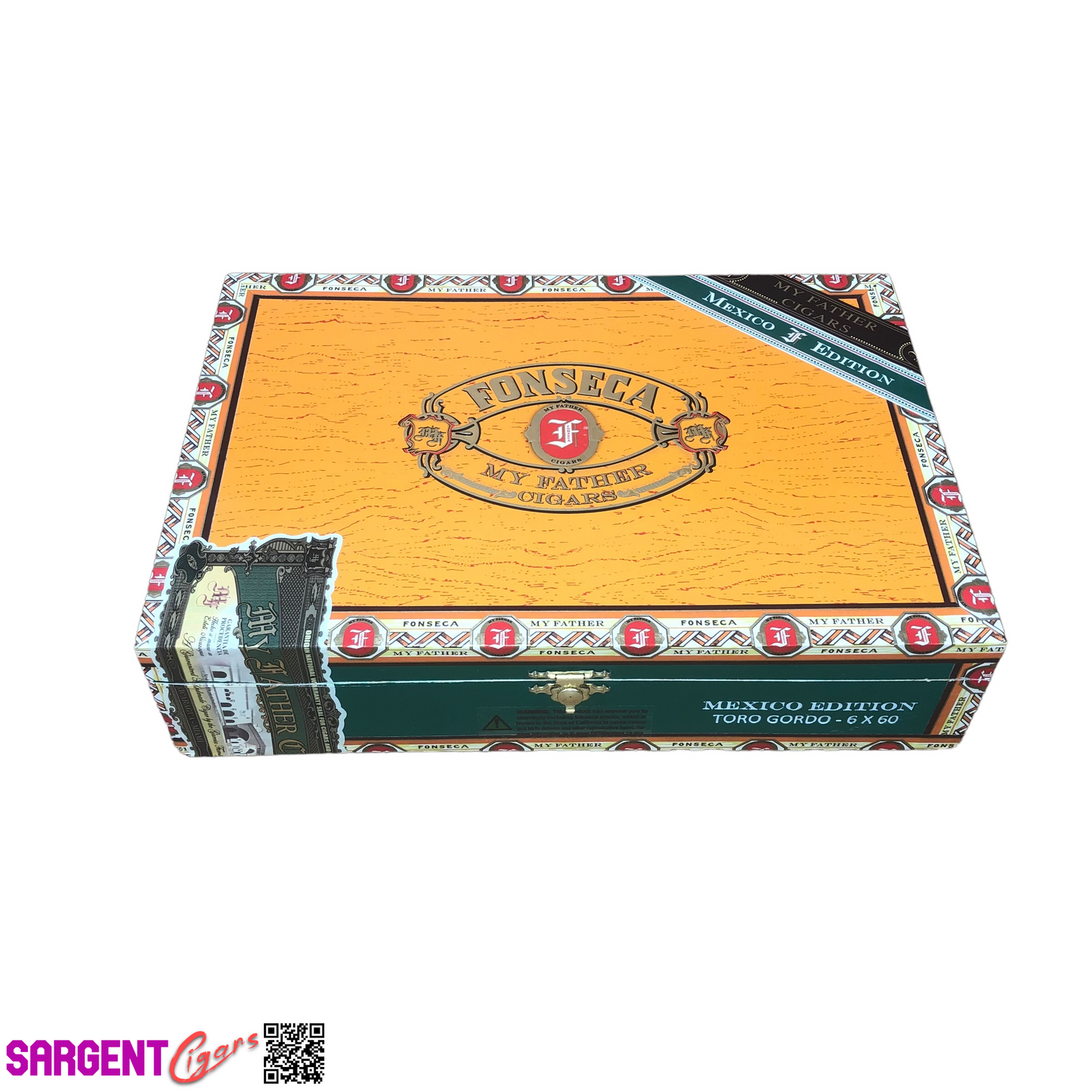 My Father Cigars Fonseca MX Toro Gordo Empty Wooden Cigar Box 10.25x7x2.25