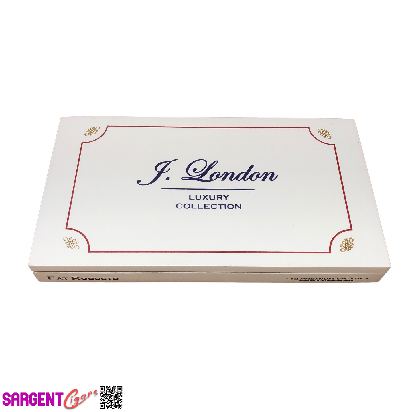 J London Luxury Collection Fat Robusto Empty Wooden Cigar Box 10.75x6x1.25