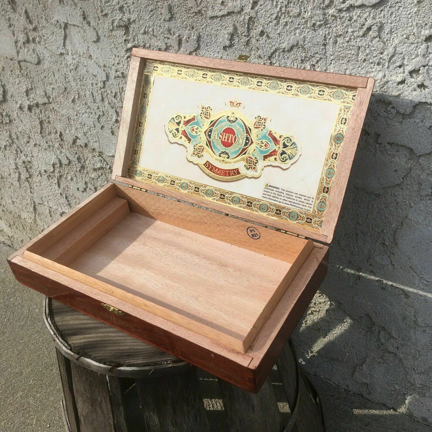 Ashton Symmetry Sublime Empty Wooden Cigar Box 11.5x7x2