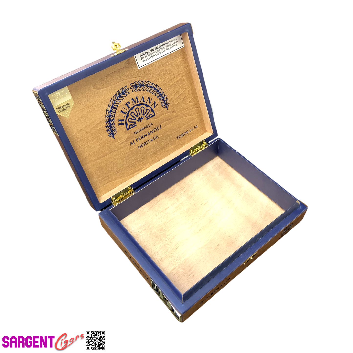 H Upmann Heritage Toro Empty Wooden Cigar Box 9.25x7.25x2