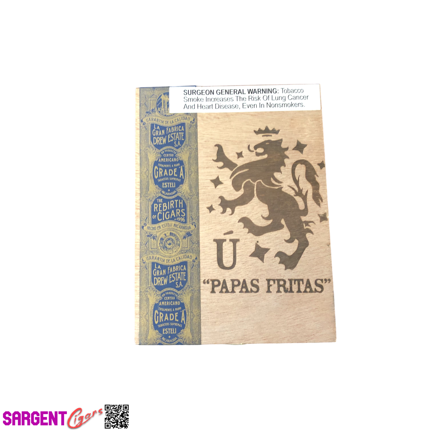 Liga Privada Unico Serie Papas Fritas Empty Wooden Cigar Box 4.5x6x4