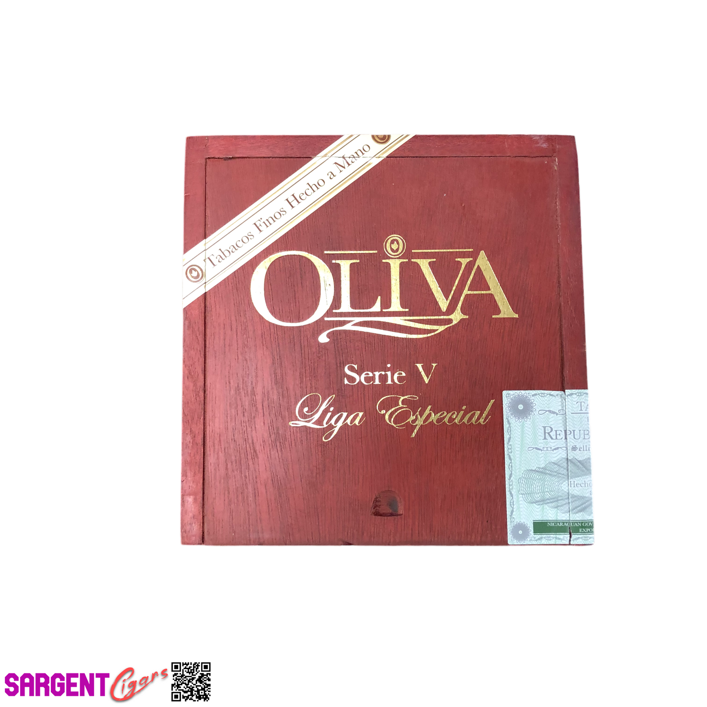 Oliva Serie V Double Robusto Empty Wooden Cigar Box 5.75x6x3.75