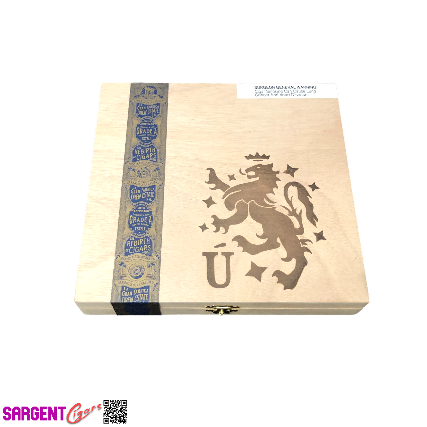 Liga Privada Unico Velvet Rat Empty Wooden Cigar Box 8.25x8x1.5
