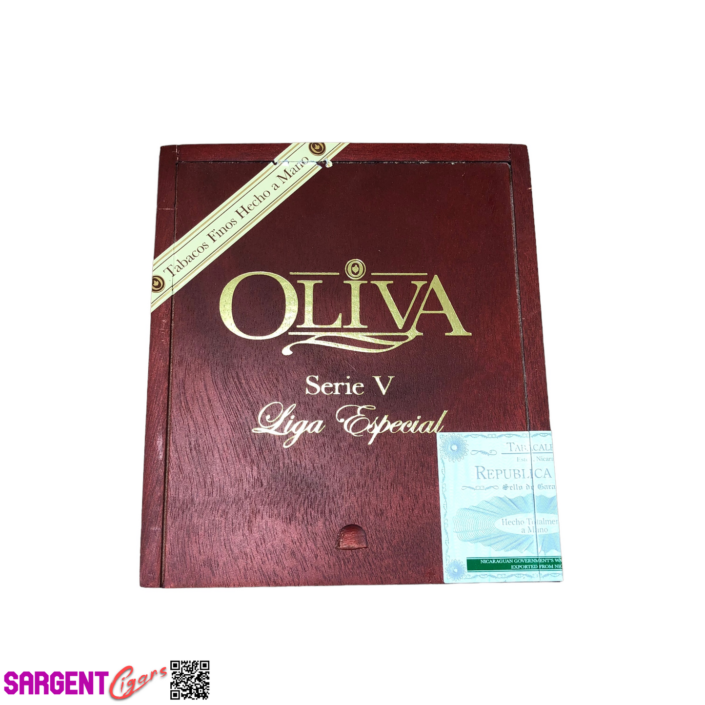 Oliva Serie V Torpedo Empty Wooden Cigar Box 6x7x4