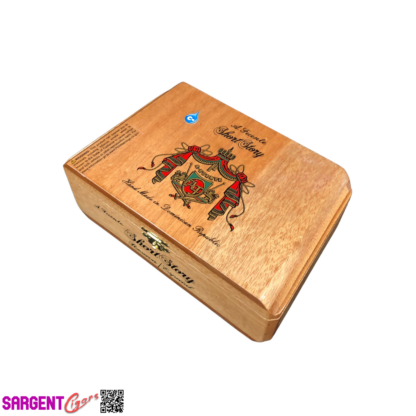 Arturo Fuente Short Story Empty Wooden Cigar Box 8x5x3