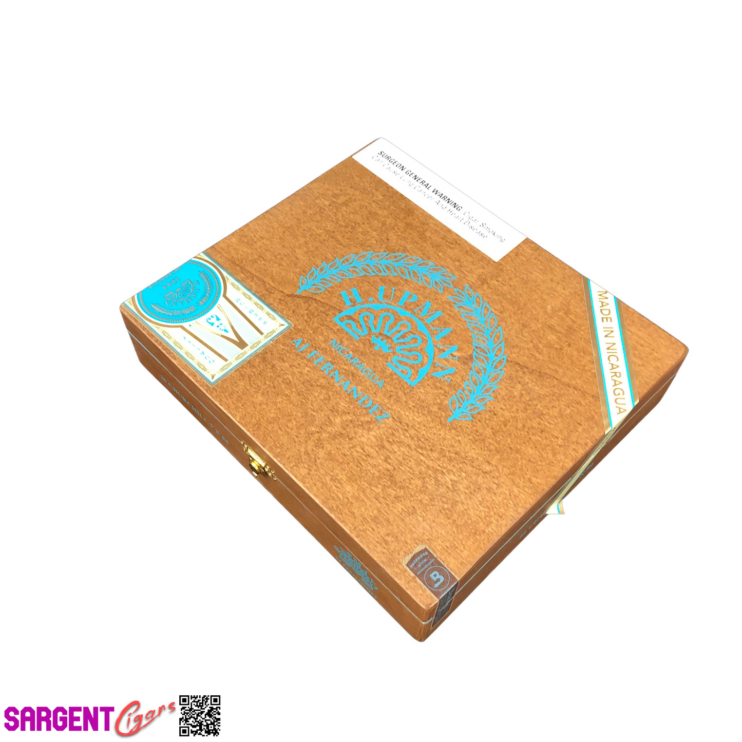 H Upmann Nicaragua Churchill Empty Wooden Cigar Box 9.5x8.25x2