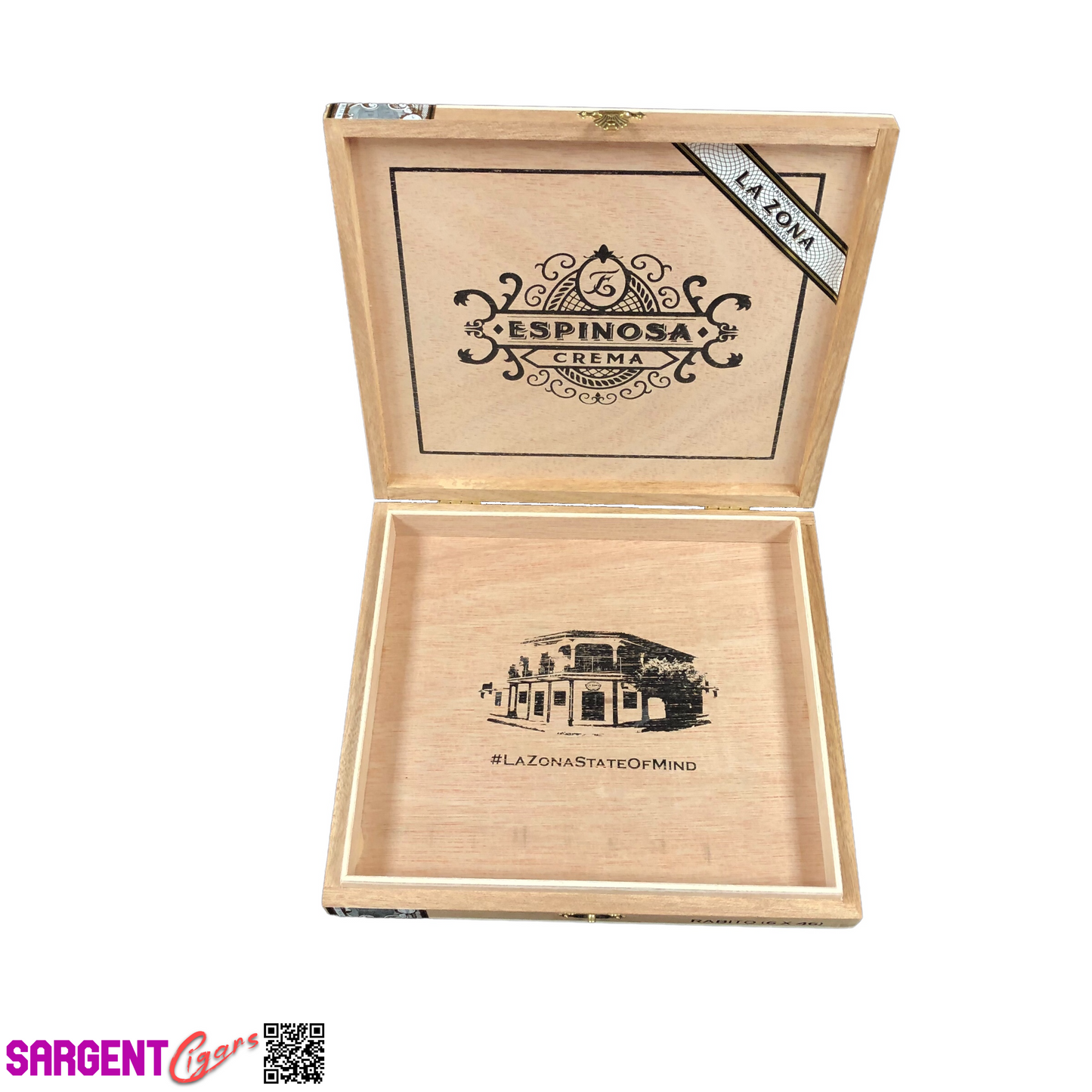 Espinosa Crema Extra Rabito Empty Wooden Cigar Box 8x7.5x1