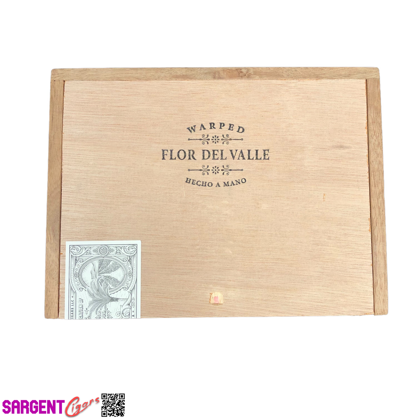 Warped Flor Del Valle Empty Wooden Cigar Box 9.25x7x1.75