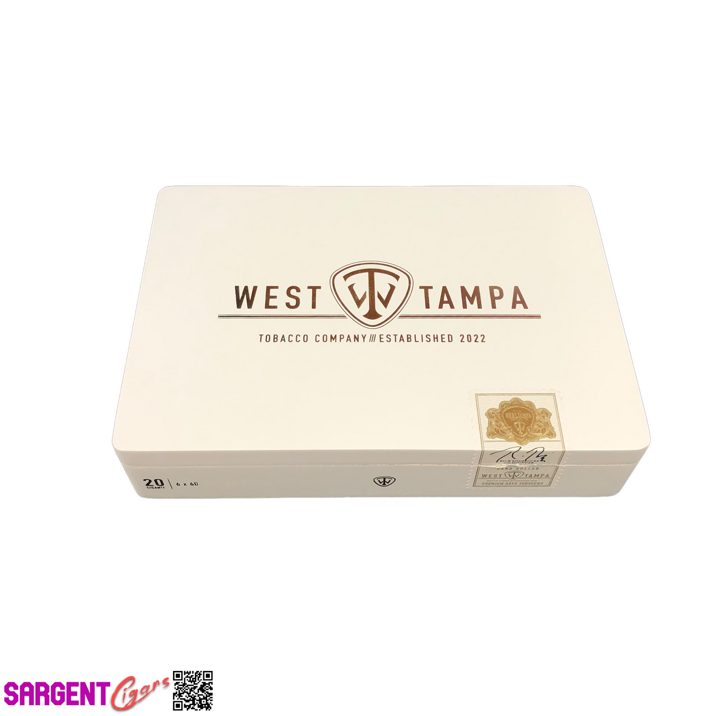 West Tampa White Gigante Empty Wooden Cigar Box 10.25x7x2.25