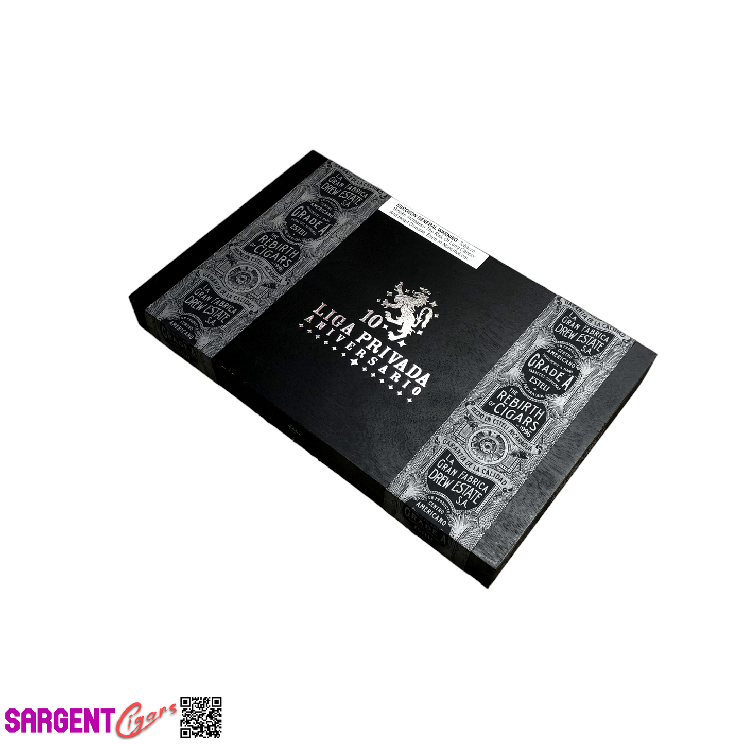 Liga Privada 10th Anniversary Robusto Empty Wooden Cigar Box 11.75x7.5x1.25