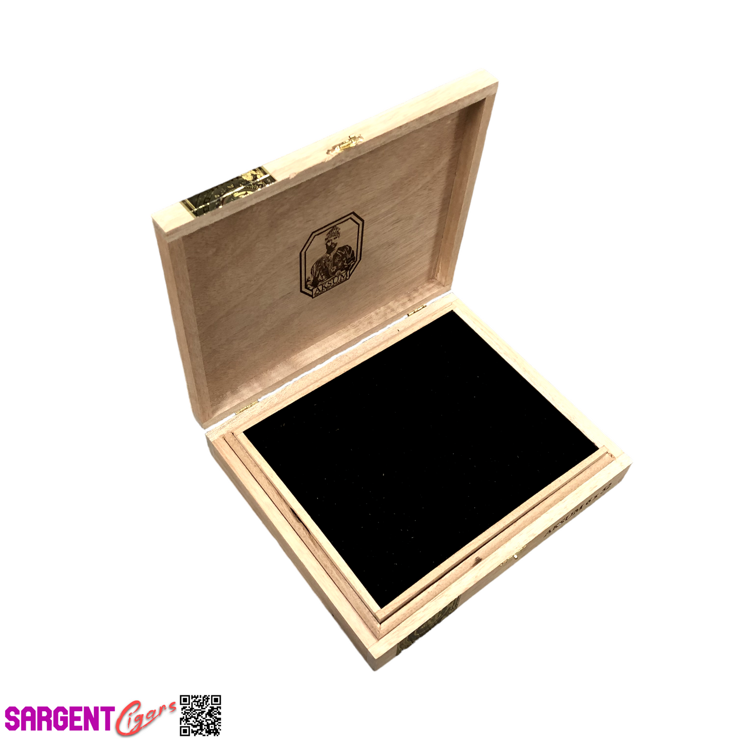 Foundation Aksum 52 Empty Wooden Cigar Box 9.25x8x1.75