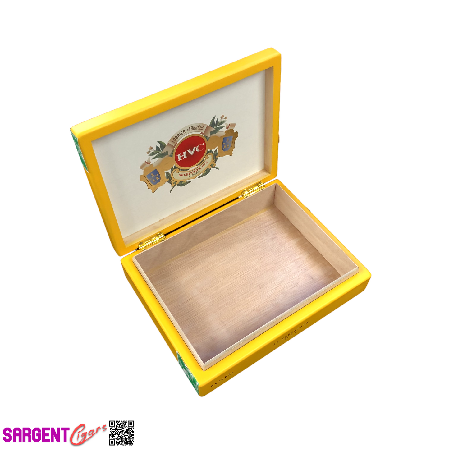 HVC Seleccion Poderosos Empty Wooden Cigar Box 9.5x7.25x2