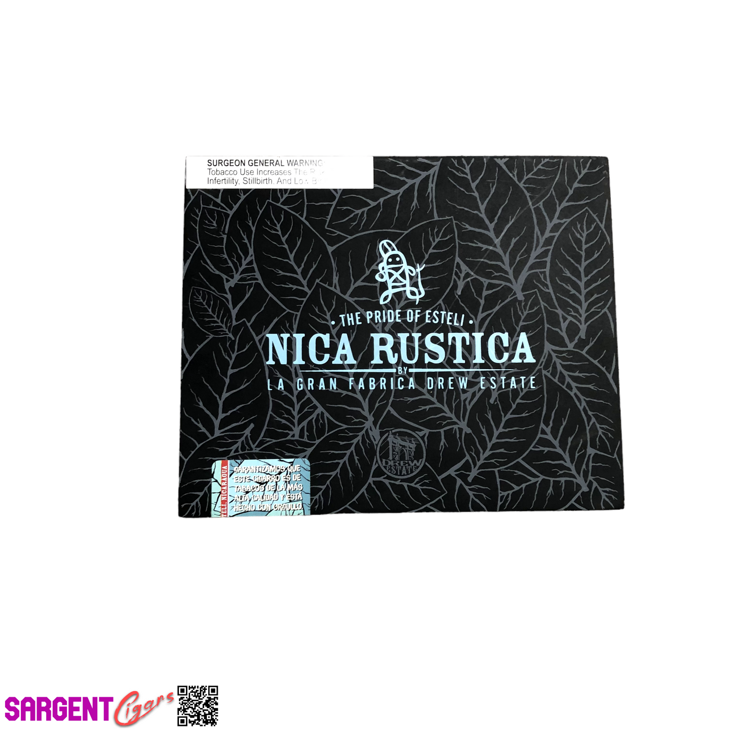 Nica Rustica Adobe Toro Empty Wooden Cigar Box 8x6.75x3