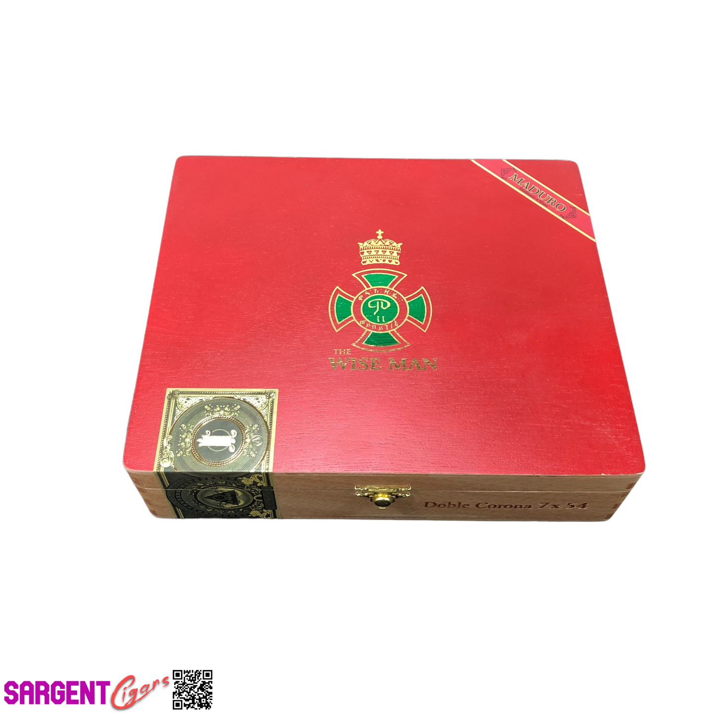 The Wise Man Doble Corona Empty Wooden Cigar Box 9.25x8x2.25