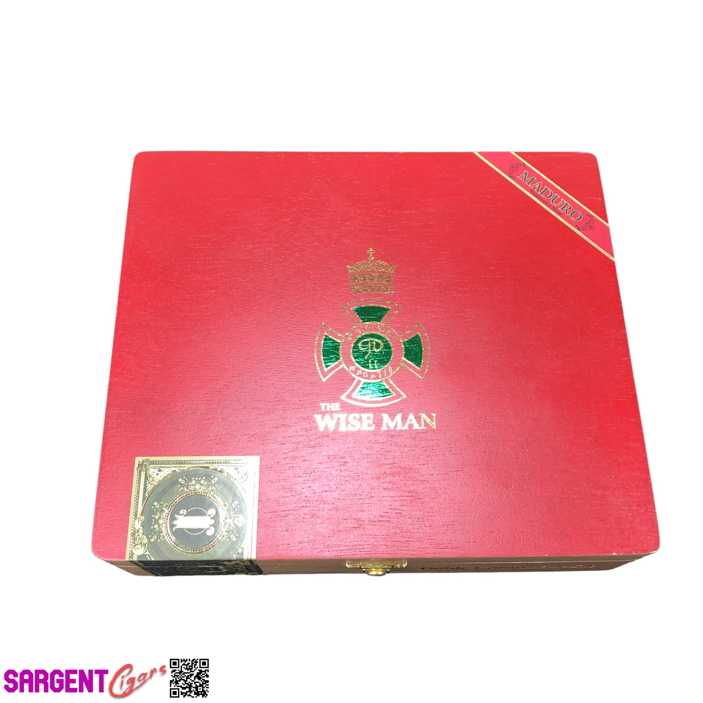 The Wise Man Doble Corona Empty Wooden Cigar Box 9.25x8x2.25