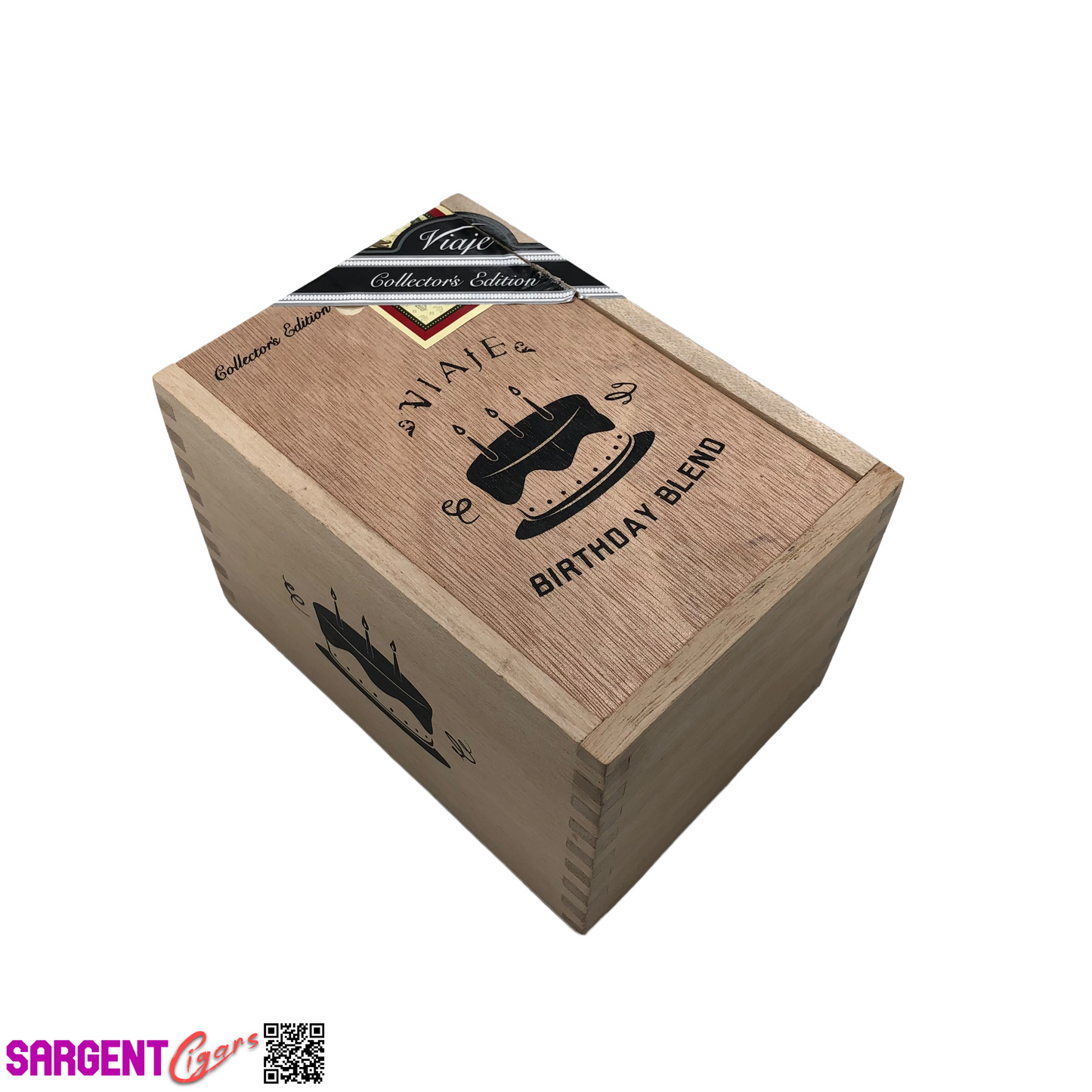 Viaje Birthday Blend Empty Wooden Cigar Box 5x7.25x4.75