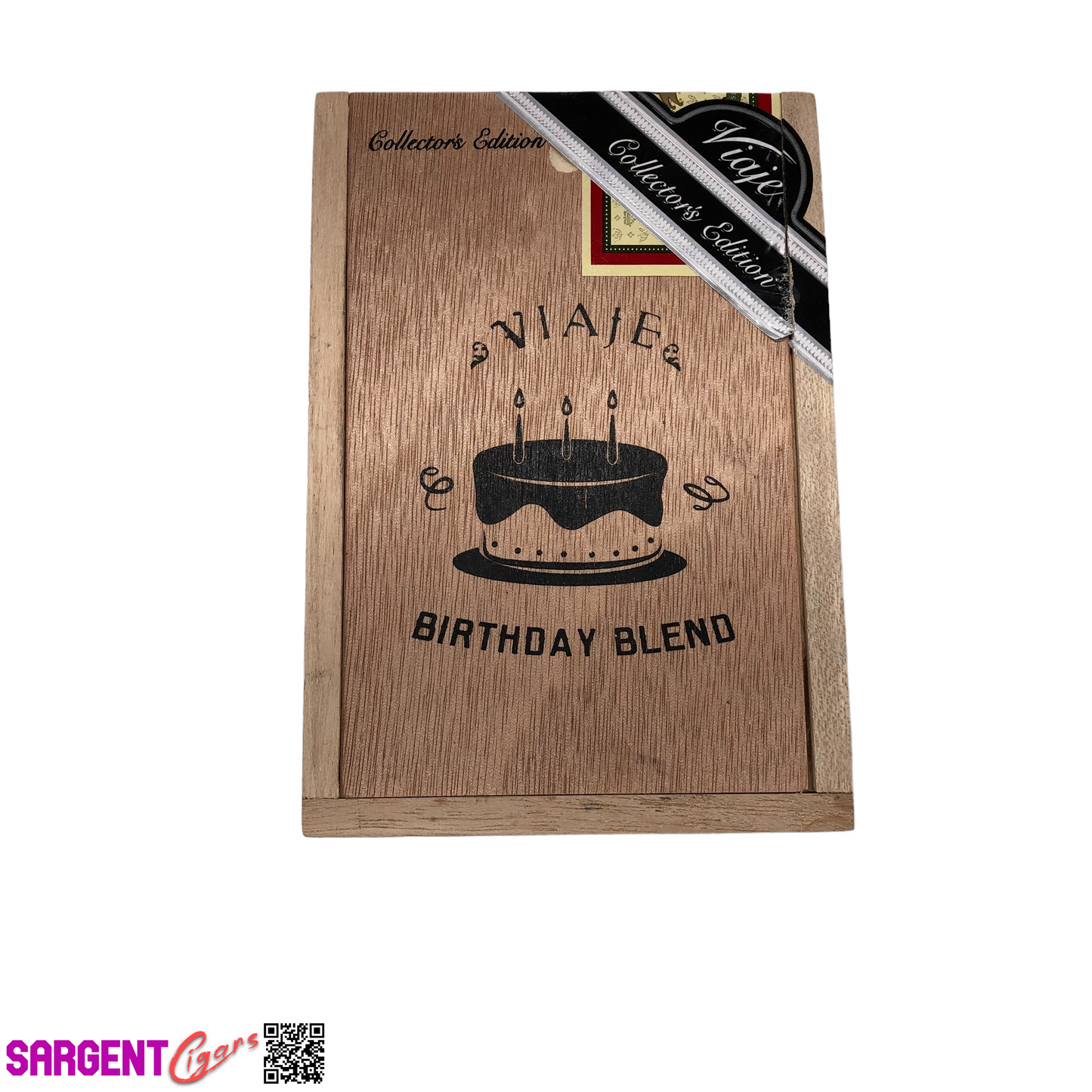 Viaje Birthday Blend Empty Wooden Cigar Box 5x7.25x4.75