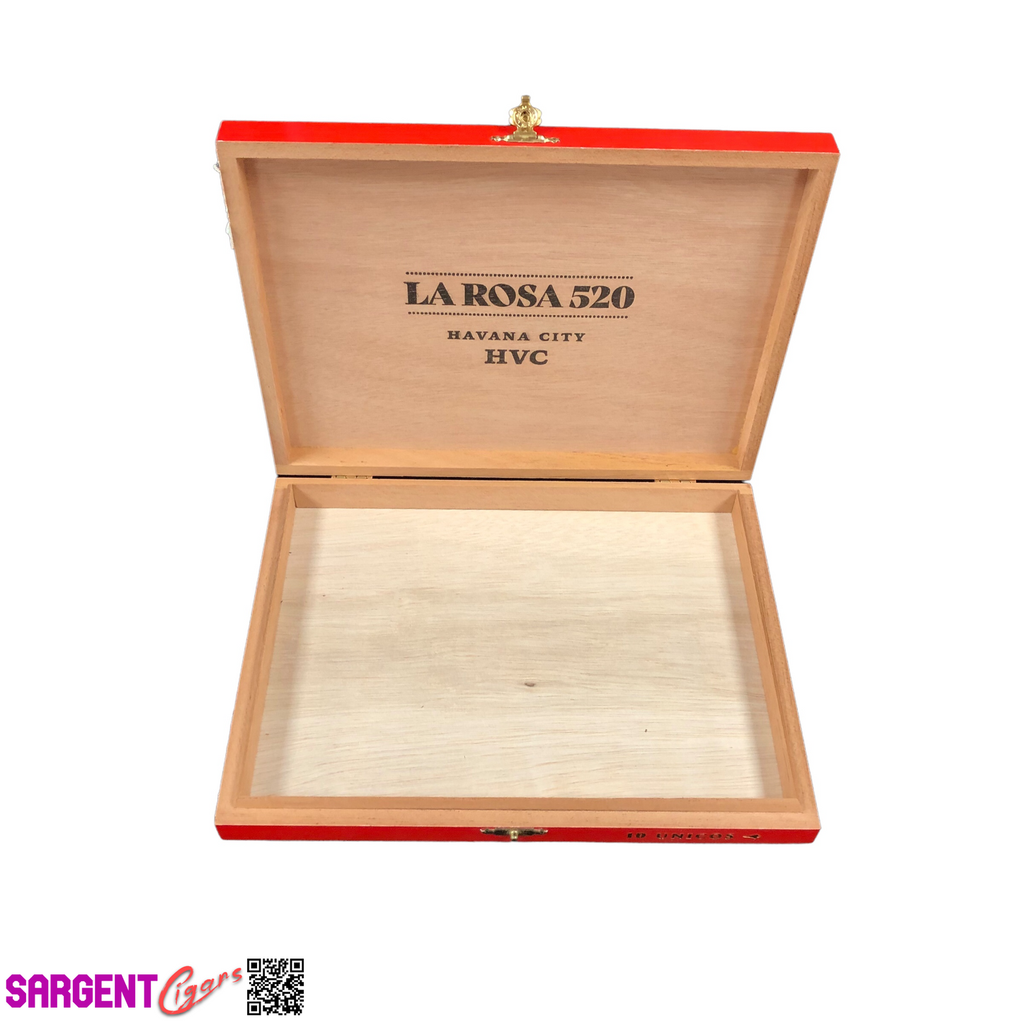 HVC La Rosa 520 Empty Wooden Cigar Box 9.25x7x1