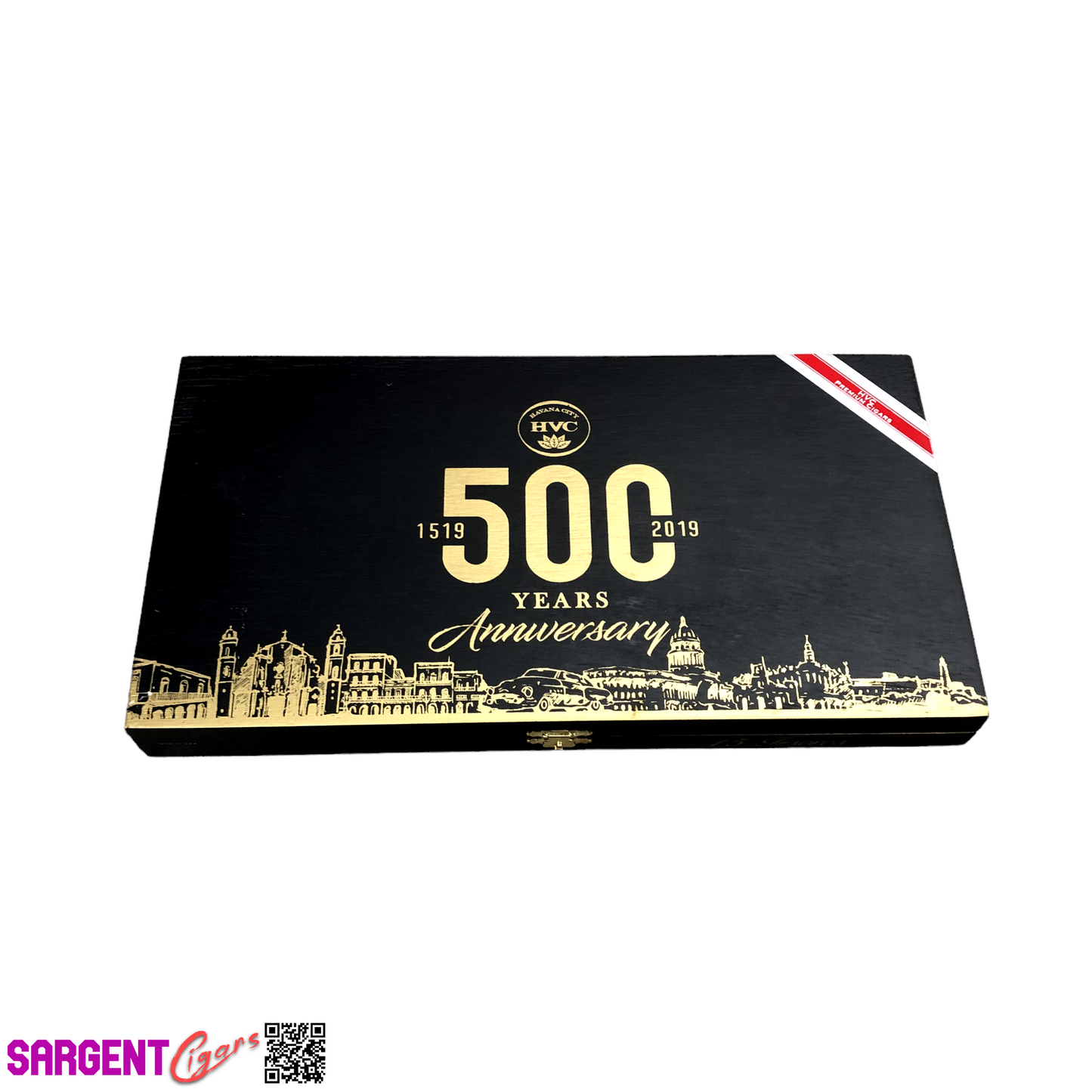 HVC 500th Anniversary Tesoros Empty Wooden Cigar Box 13x7x1.25