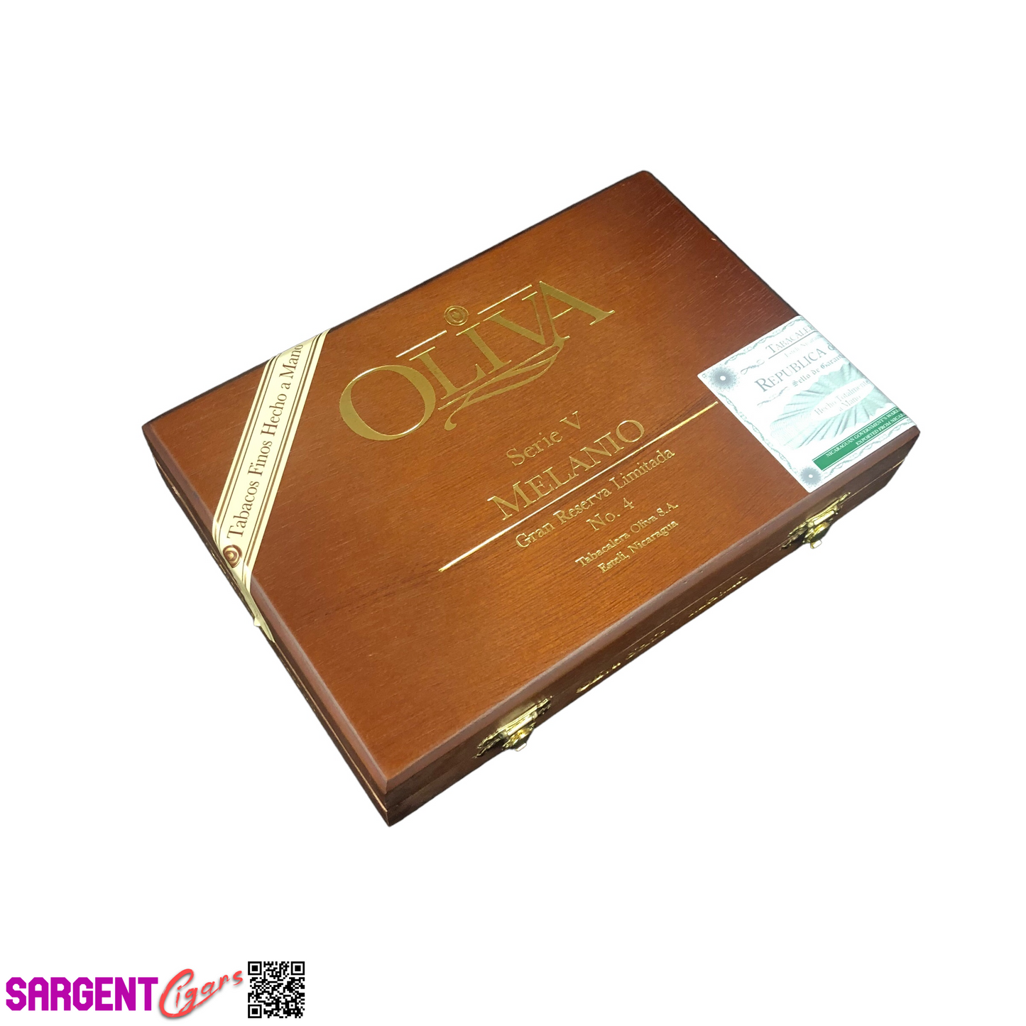 Oliva Serie V Melanio No4 Empty Wooden Cigar Box 8.25x5.75x1.5