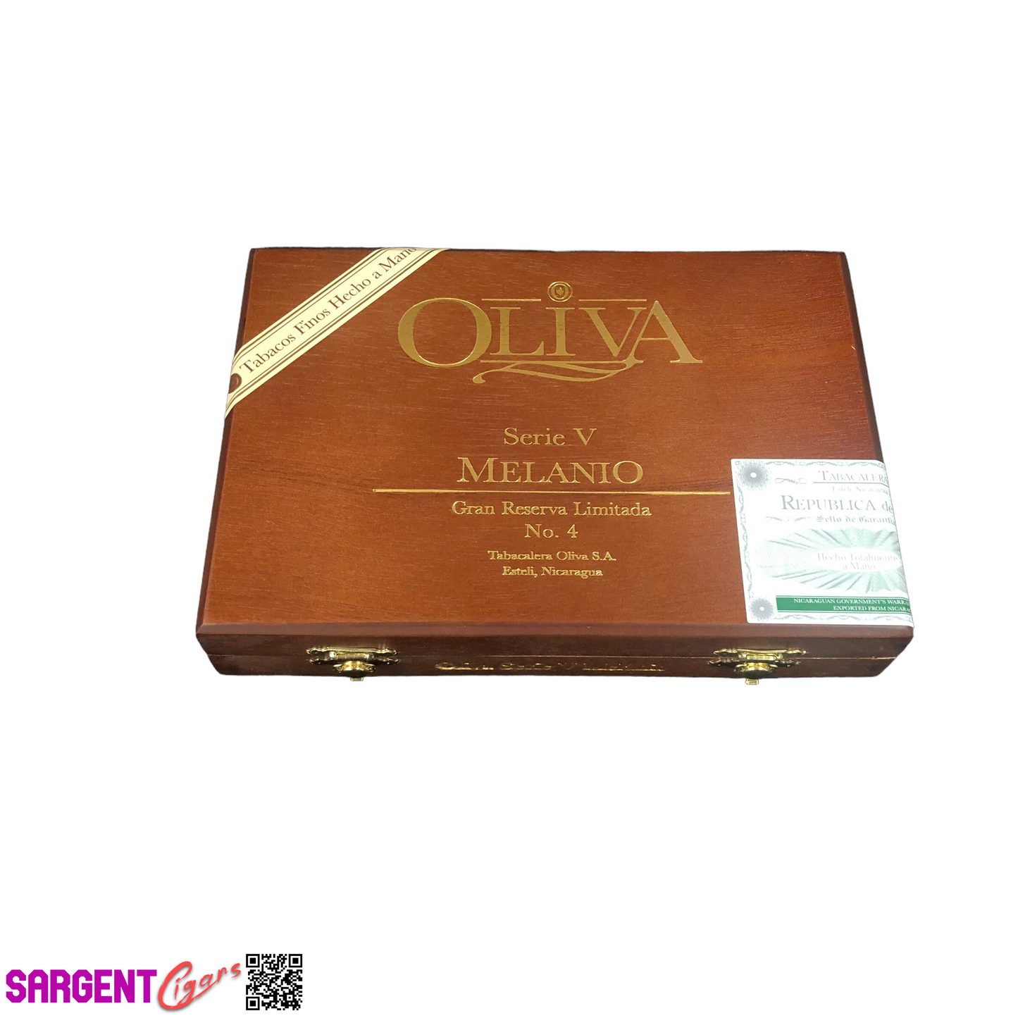 Oliva Serie V Melanio No4 Empty Wooden Cigar Box 8.25x5.75x1.5