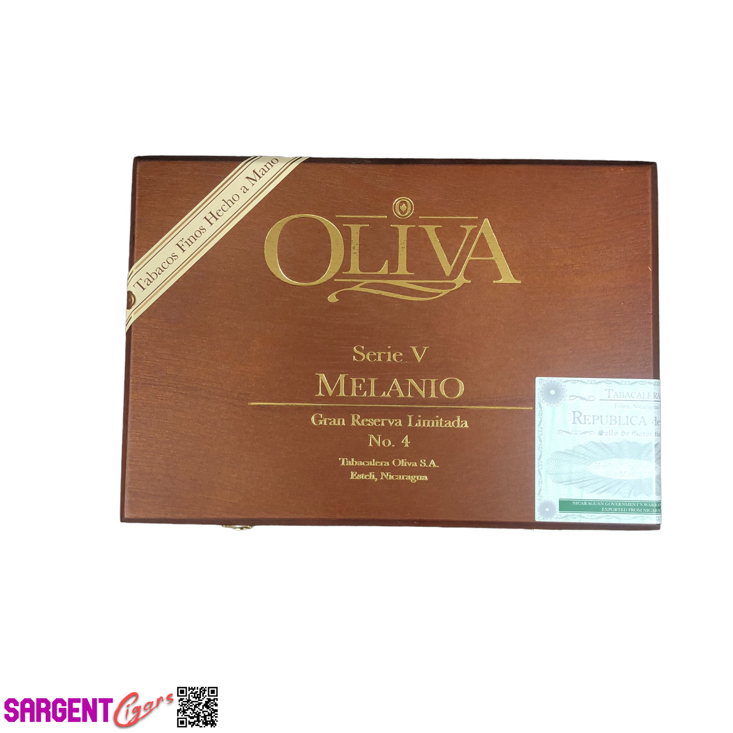 Oliva Serie V Melanio No4 Empty Wooden Cigar Box 8.25x5.75x1.5