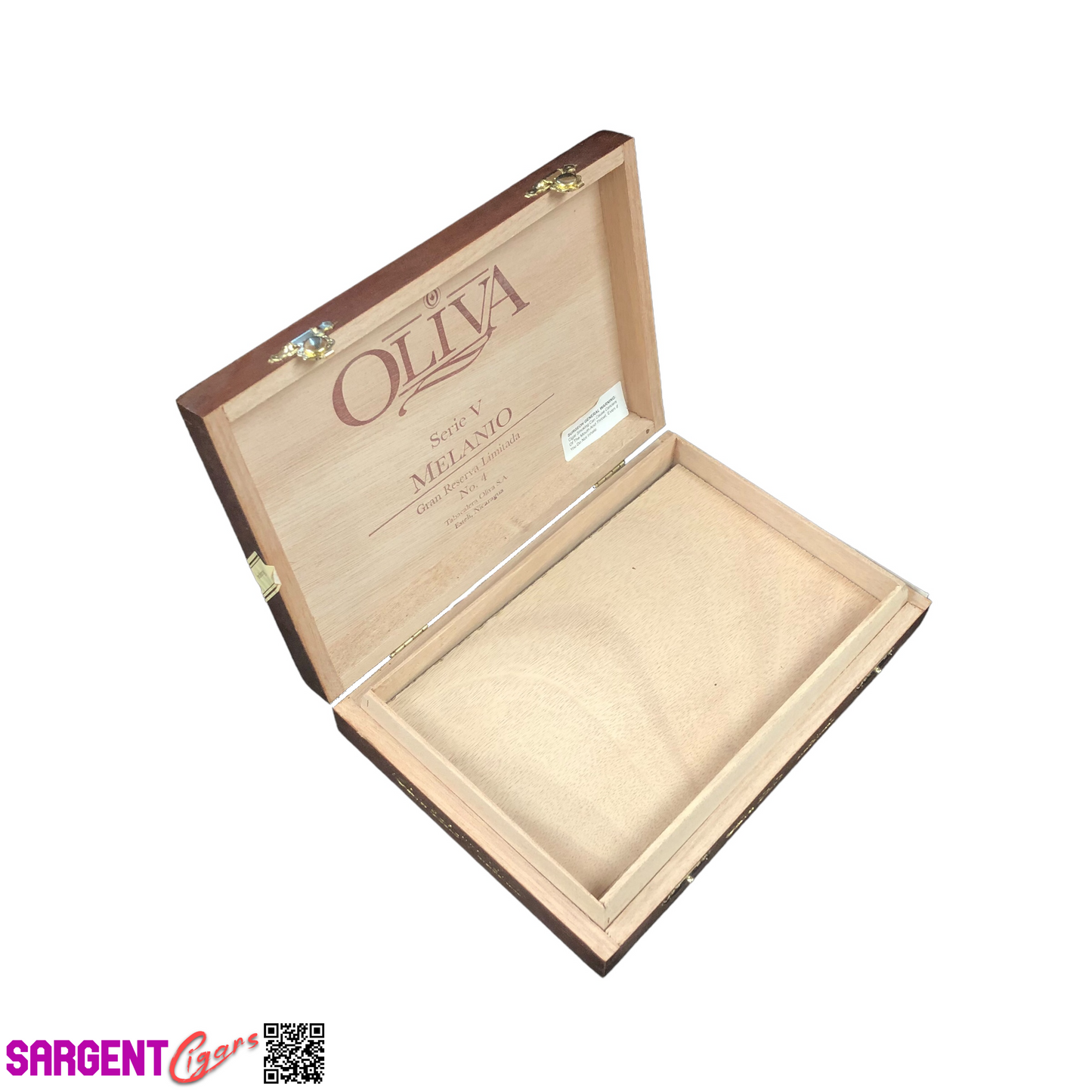 Oliva Serie V Melanio No4 Empty Wooden Cigar Box 8.25x5.75x1.5