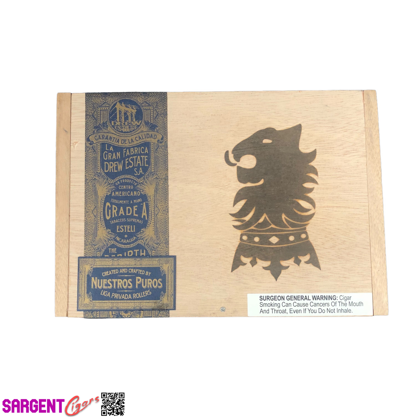 Undercrown Flying Pig Maduro Empty Wooden Cigar Box 9.25x6.5x1.5