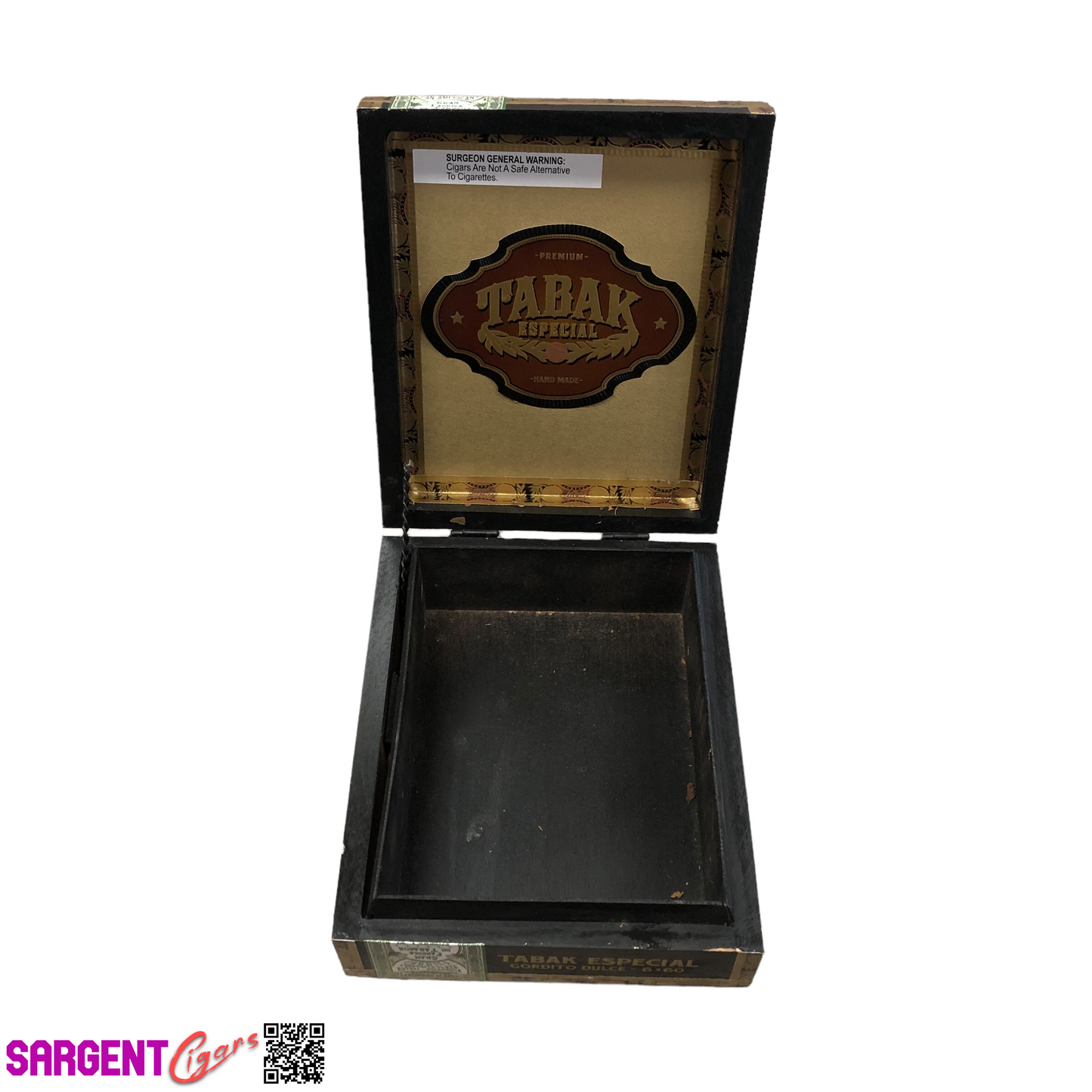 Tabak Especial Gordito Empty Wooden Cigar Box 7x9x2.5