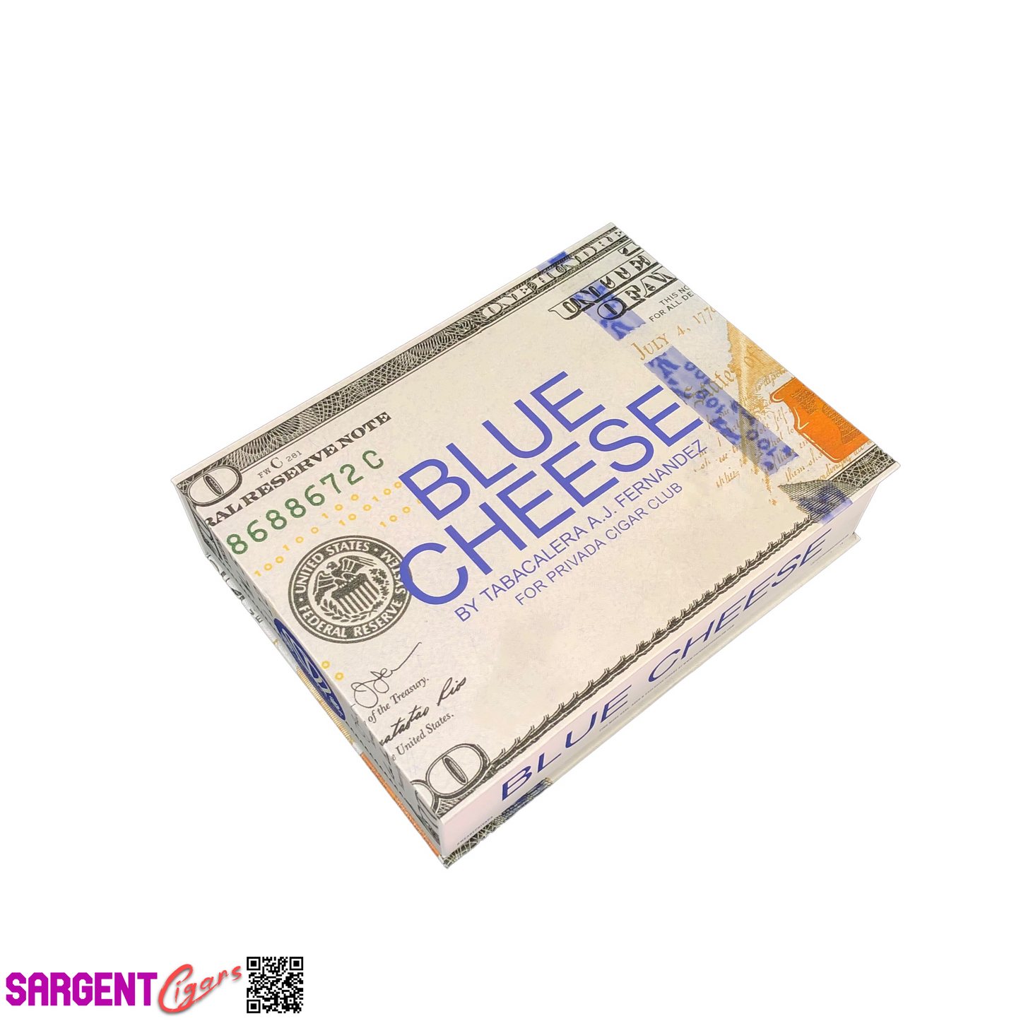 LCA Blue Cheese Empty Cigar Box 8.5x6.5x2.25