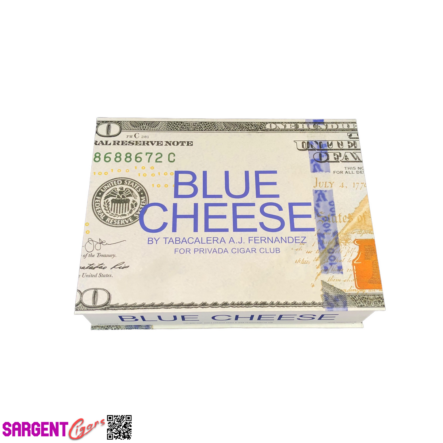 LCA Blue Cheese Empty Cigar Box 8.5x6.5x2.25