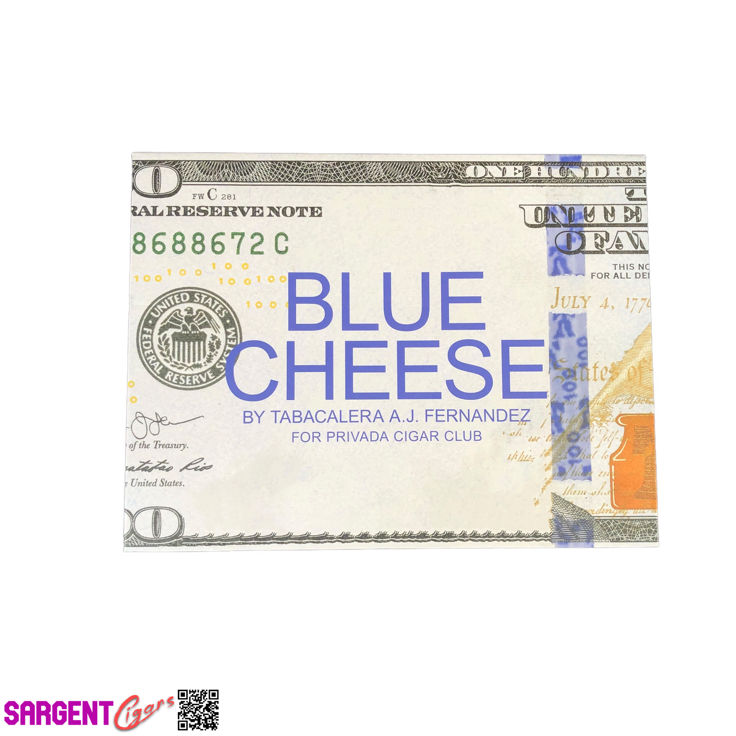 LCA Blue Cheese Empty Cigar Box 8.5x6.5x2.25