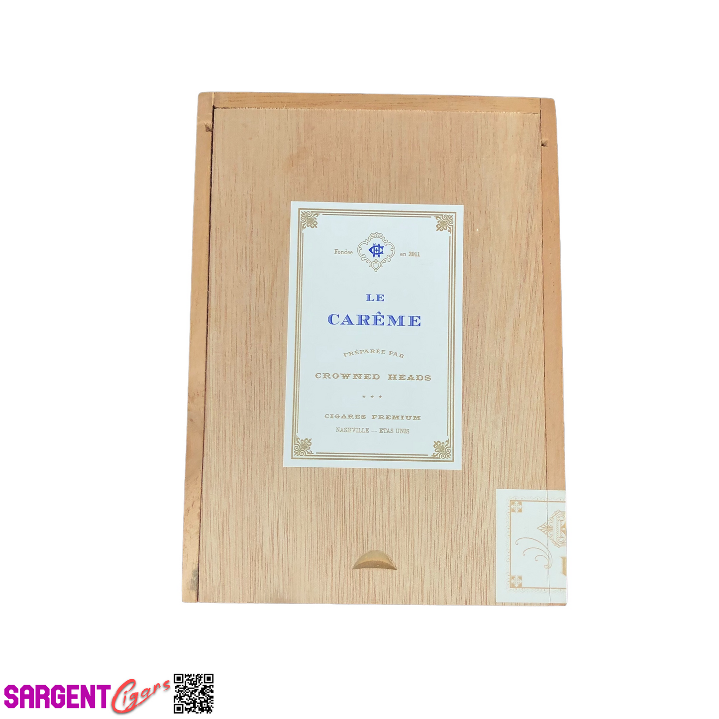 Crowned Heads Le Careme Hermoso Empty Wooden Cigar Box 5.25x7x3