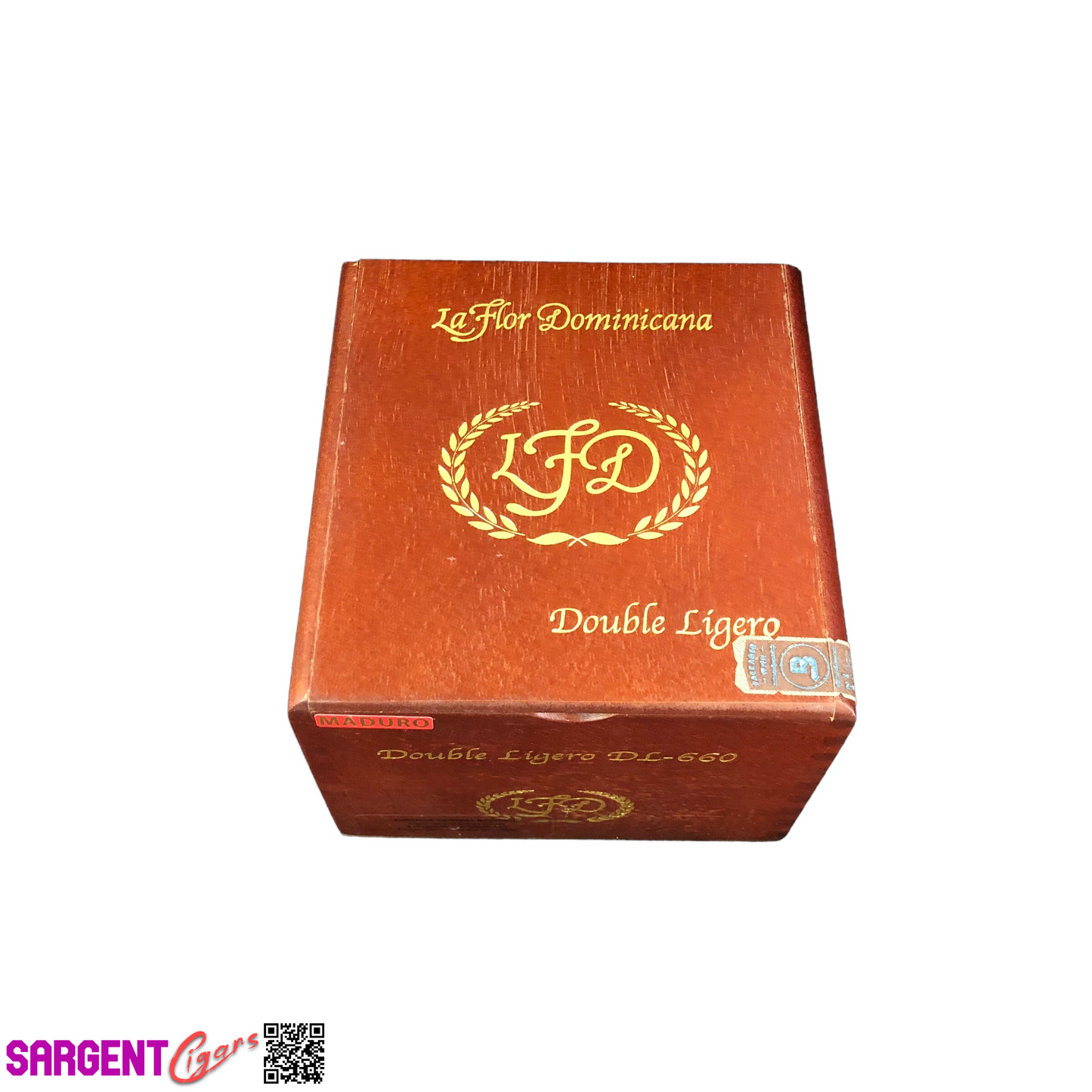 LFD Double Ligero DL660 Empty Wooden Cigar Box 5x5.5x4