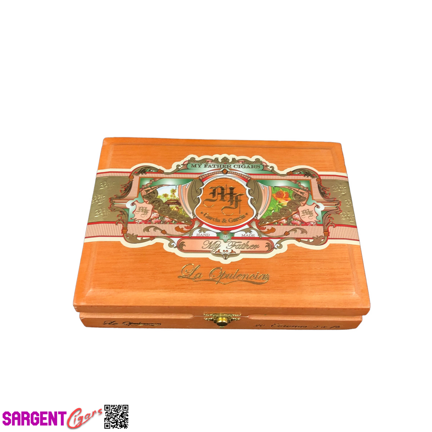 My Father Cigars La Opulencia Corona Empty Wooden Cigar Box 8x6x2