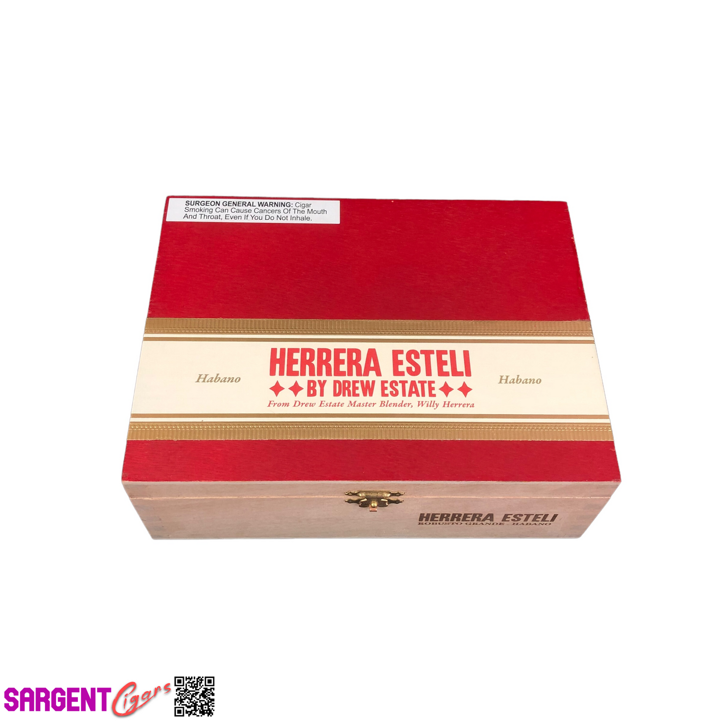 Herrera Esteli Hab Robusto Grande Empty Wooden Cigar Box 8.5x6.5x3