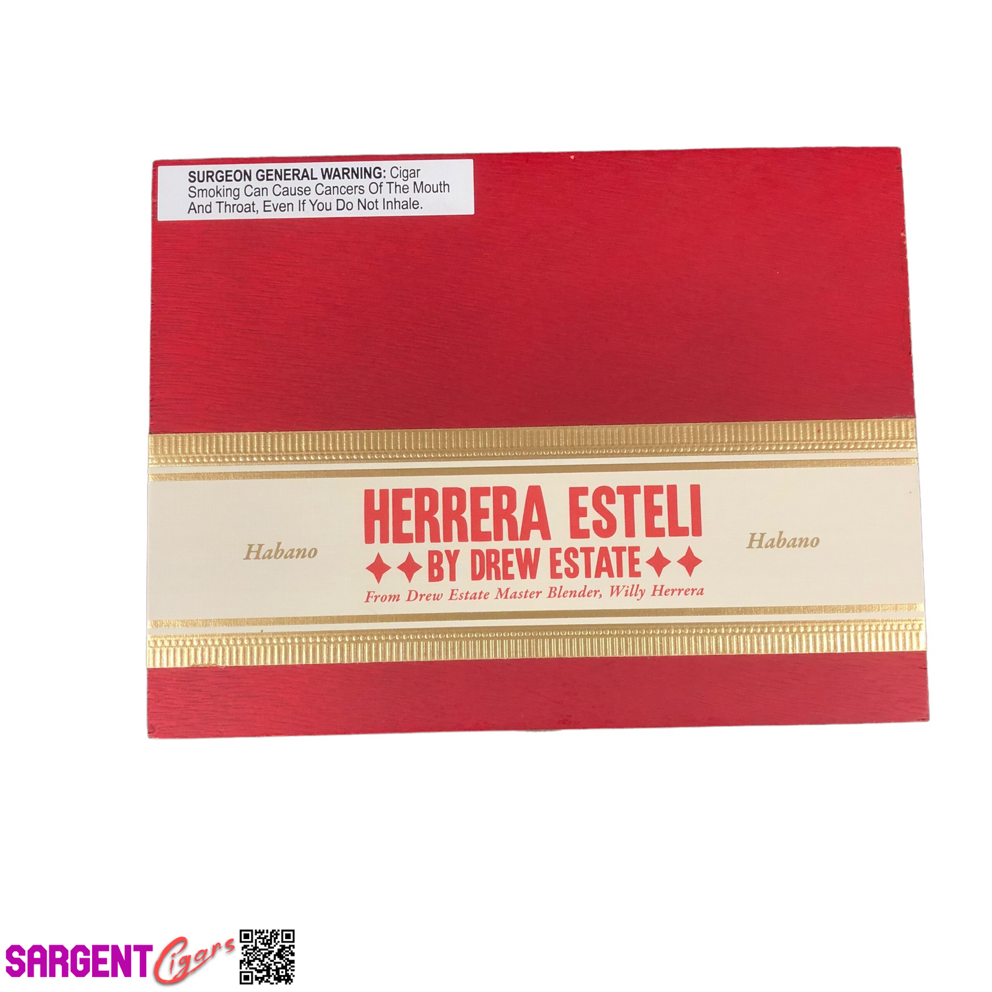 Herrera Esteli Hab Robusto Grande Empty Wooden Cigar Box 8.5x6.5x3