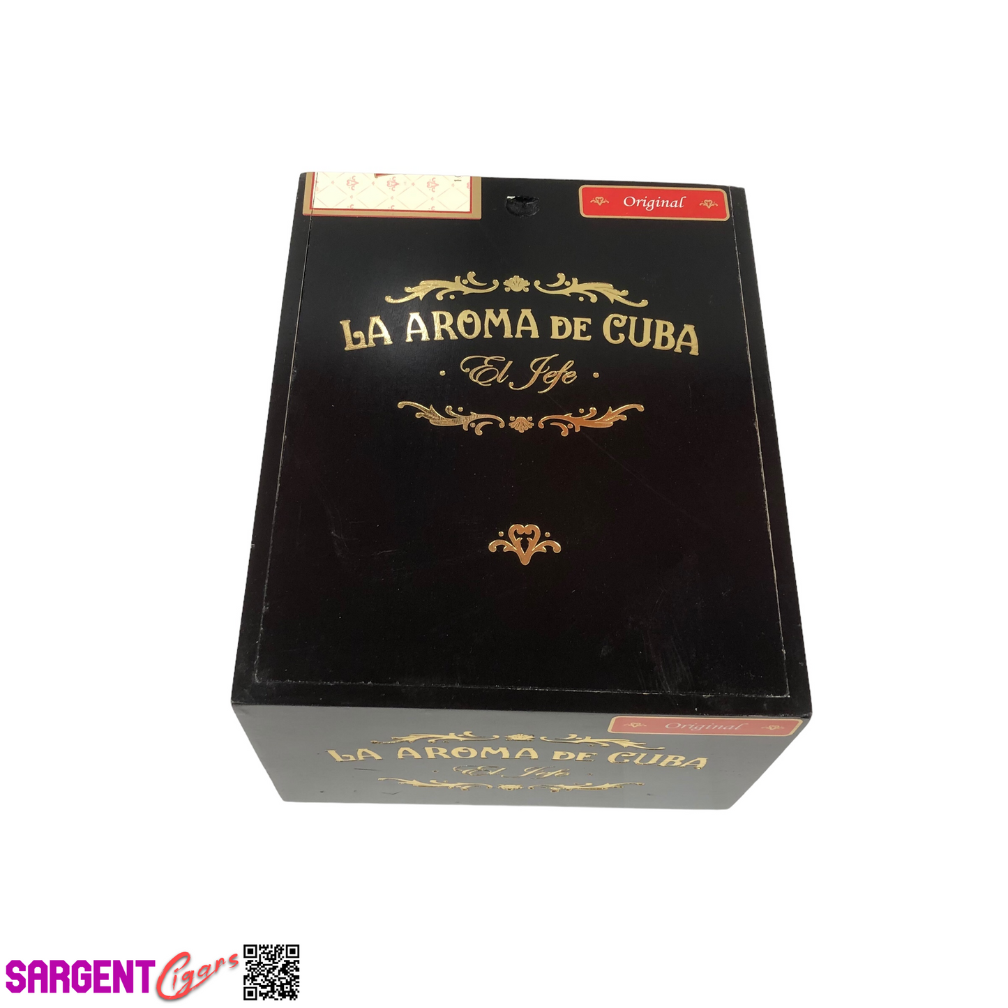 La Aroma El Jefe Original Empty Wooden Cigar Box 6.25x7.75x4
