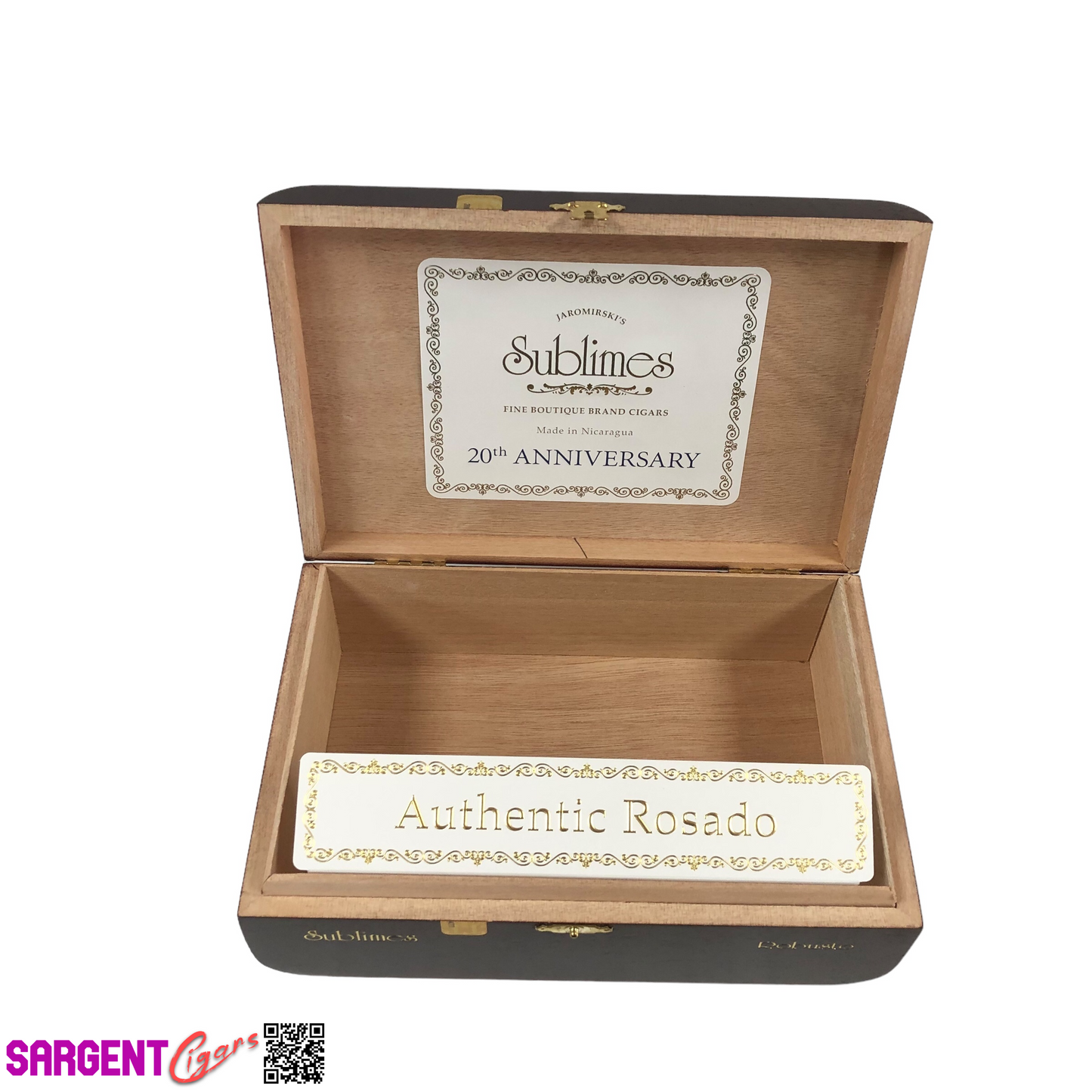 Sublimes Robusto Empty Wooden Cigar Box 9x6x3