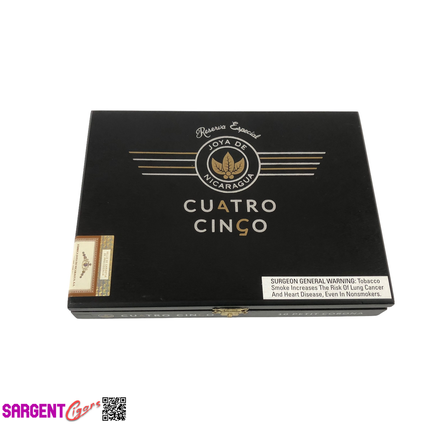 Joya De Nicaragua Cinco Petite Corona Empty Wooden Cigar Box 8.75x6.25x1.5