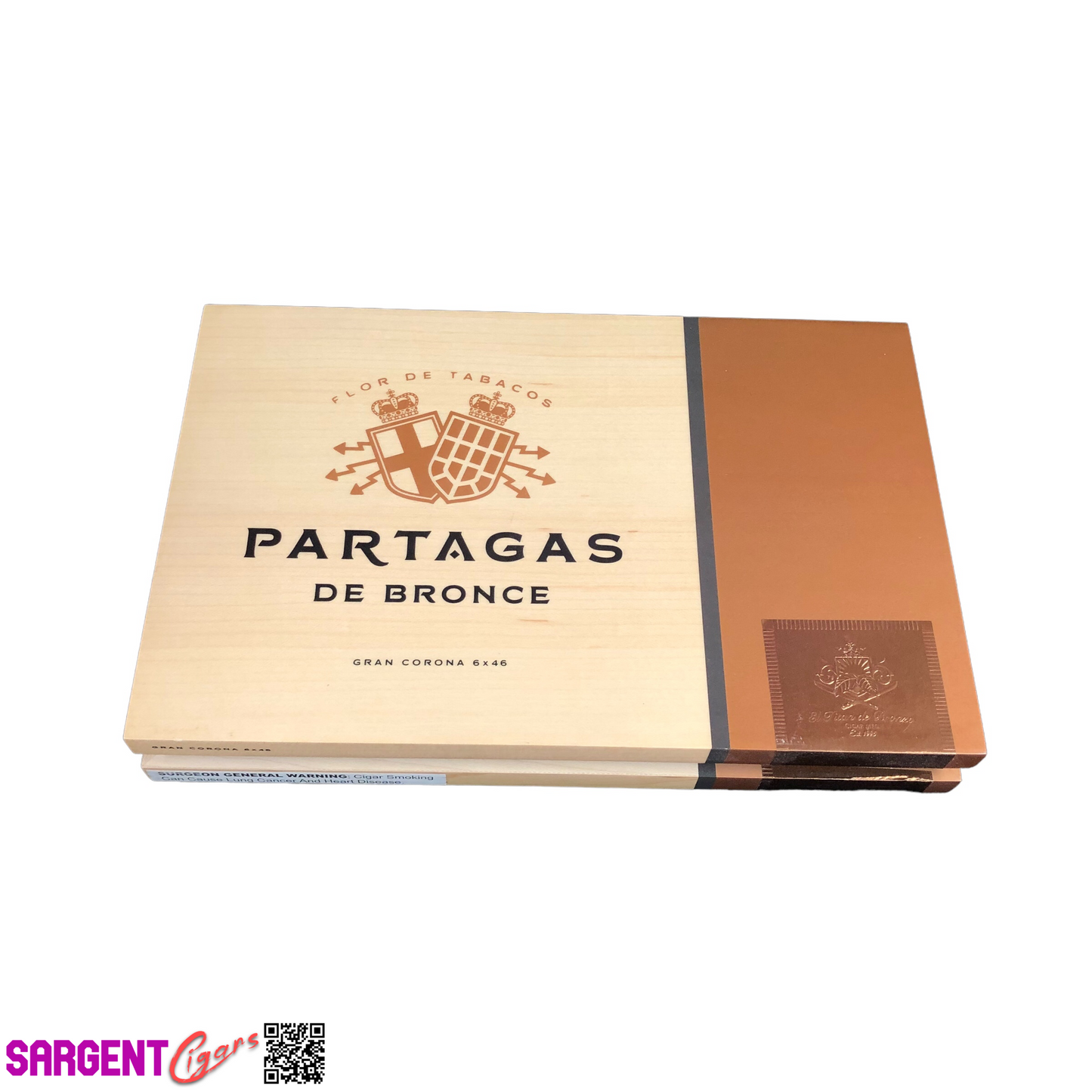 Partagas De Bronce Empty Wooden Cigar Box 12.25x8x1.75