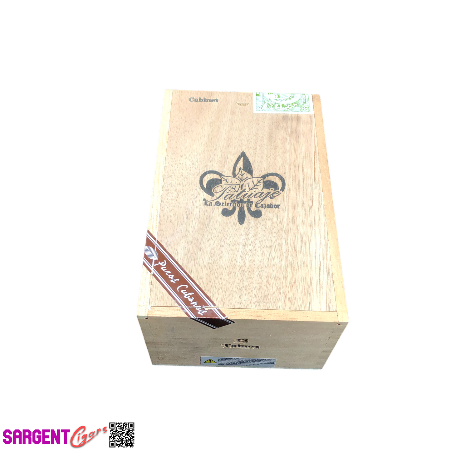 Tatuaje Cabinet Tainos Empty Wooden Cigar Box 5.25x8.5x3.75