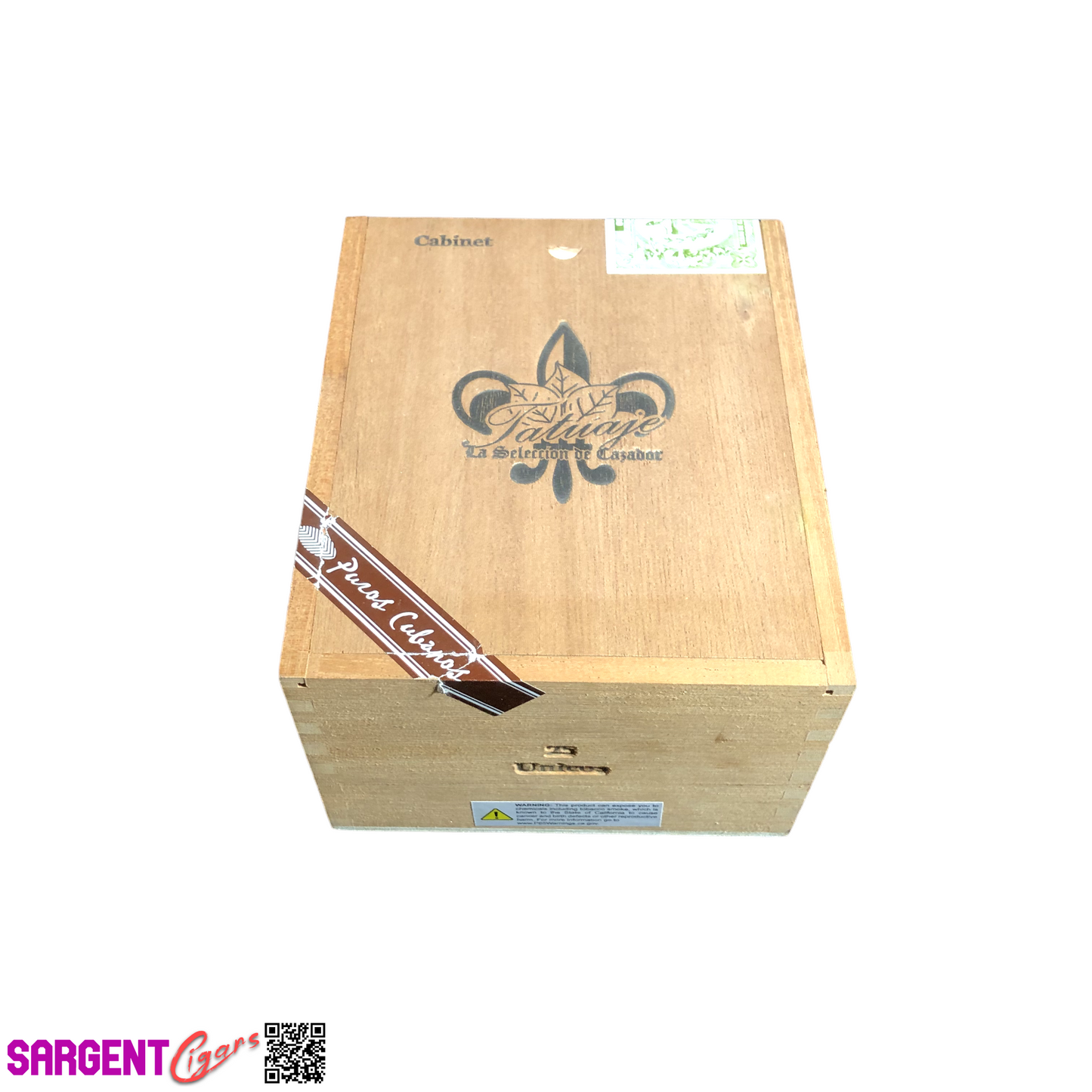 Tatuaje Cabinet Unicos Empty Wooden Cigar Box 5.75x7x4